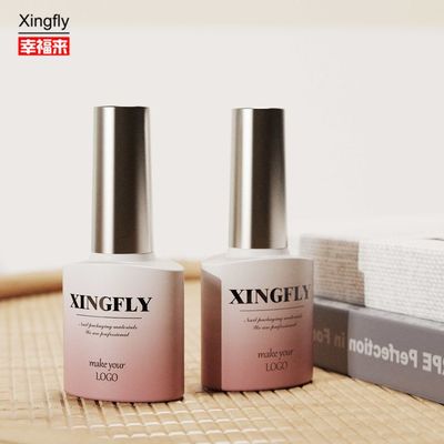 Botella de esmalte de uñas de 8 ml Impresión personalizada de gel vacío Botellas de vidrio de esmalte de uñas