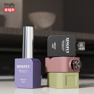 Clásico 10ml Cuadrado único vidrio vacío de esmalte de uñas botellas de gel de esmalte de contenedor
