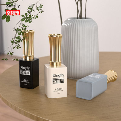 Buen precio Botella cuadrada de Polvo de Gel de 13 ml Envasado cosmético UV Polvo de uñas Botella de vidrio en línea