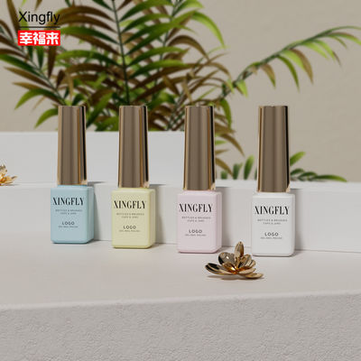 Botella de esmalte para uñas de 5 ml Botellas de esmalte de vidrio con cepillo de tapa