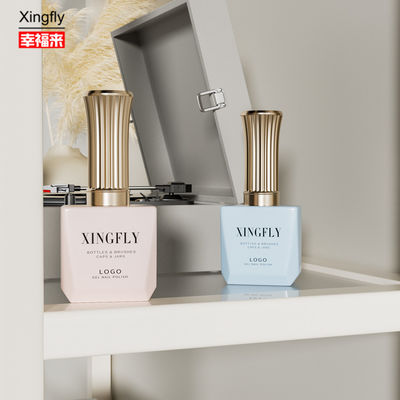Buen precio Botella cuadrada de 12 ml de gel de uñas de Polish Vacío de UV Gel de Polish Botella de vidrio con tapa y cepillo en línea