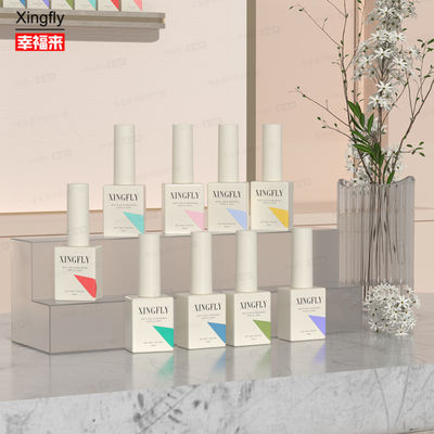Buen precio 12 ml de barniz de uñas en gel cuadrado vacío UV botella de vidrio con tapa de cepillo en línea