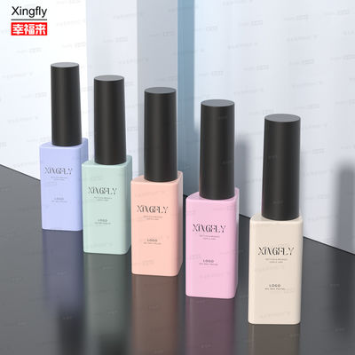 12 ml Triángulo personalizado, por mayor, botellas vacías de gel de uñas UV con tapa de cepillo