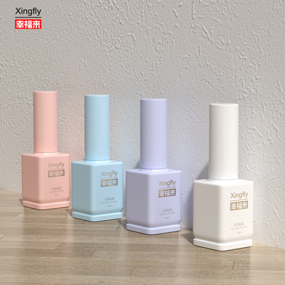 Buen precio Botella de esmalte de uñas de gel suave profesional al por mayor personalizada cuadrada de 15 ml en línea